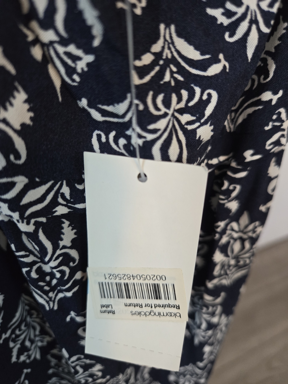 Two By Vince Camuto Navy & White Sleeveless Printed Tunic Top- NWT Ret $79 - Picture 5 of 12